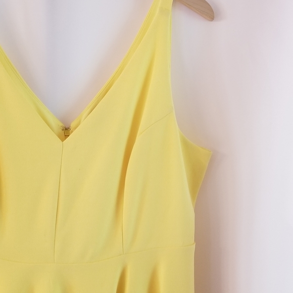 LULUS Double V-Neck Mini Dress - Yellow - Picture 3 of 10